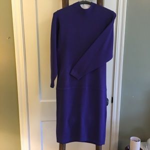 St. John Neiman Marcus  purple knit dress